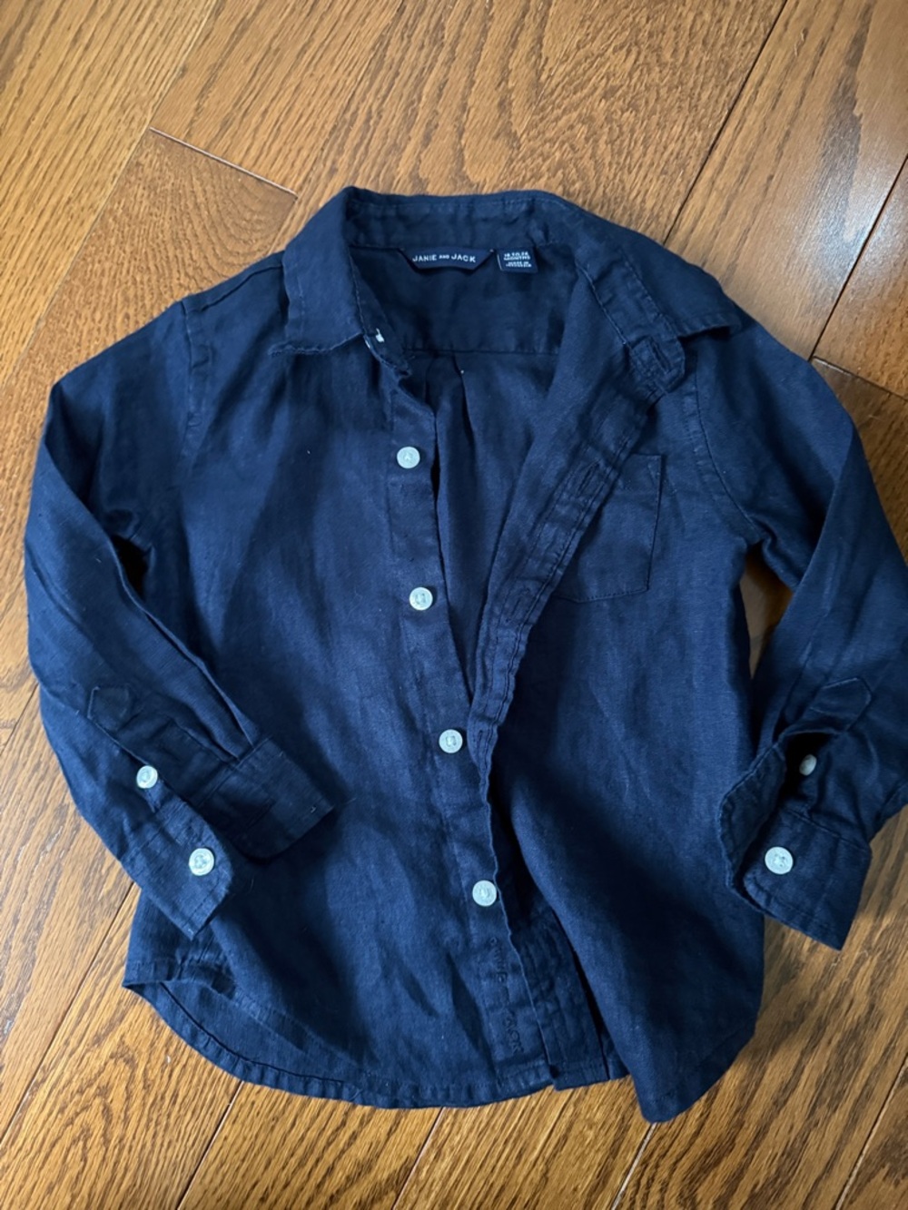 Janie and Jack Navy Blue Button-Down Shirt